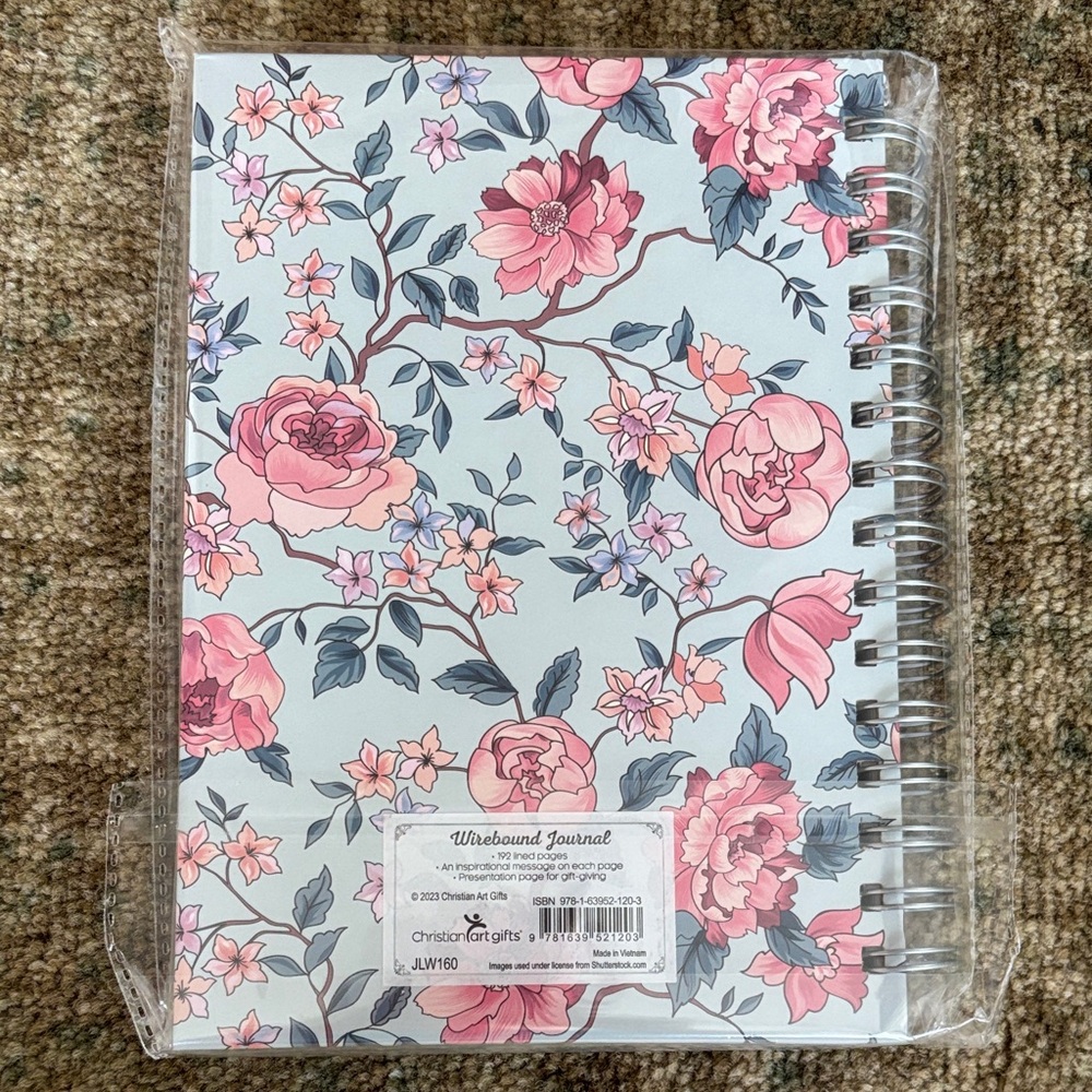 Floral Spiral Notebook - Pink and Blue - Picture 2 of 9